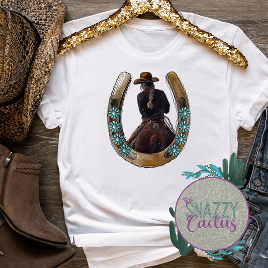 Cowgirl  Horseshoe Tee