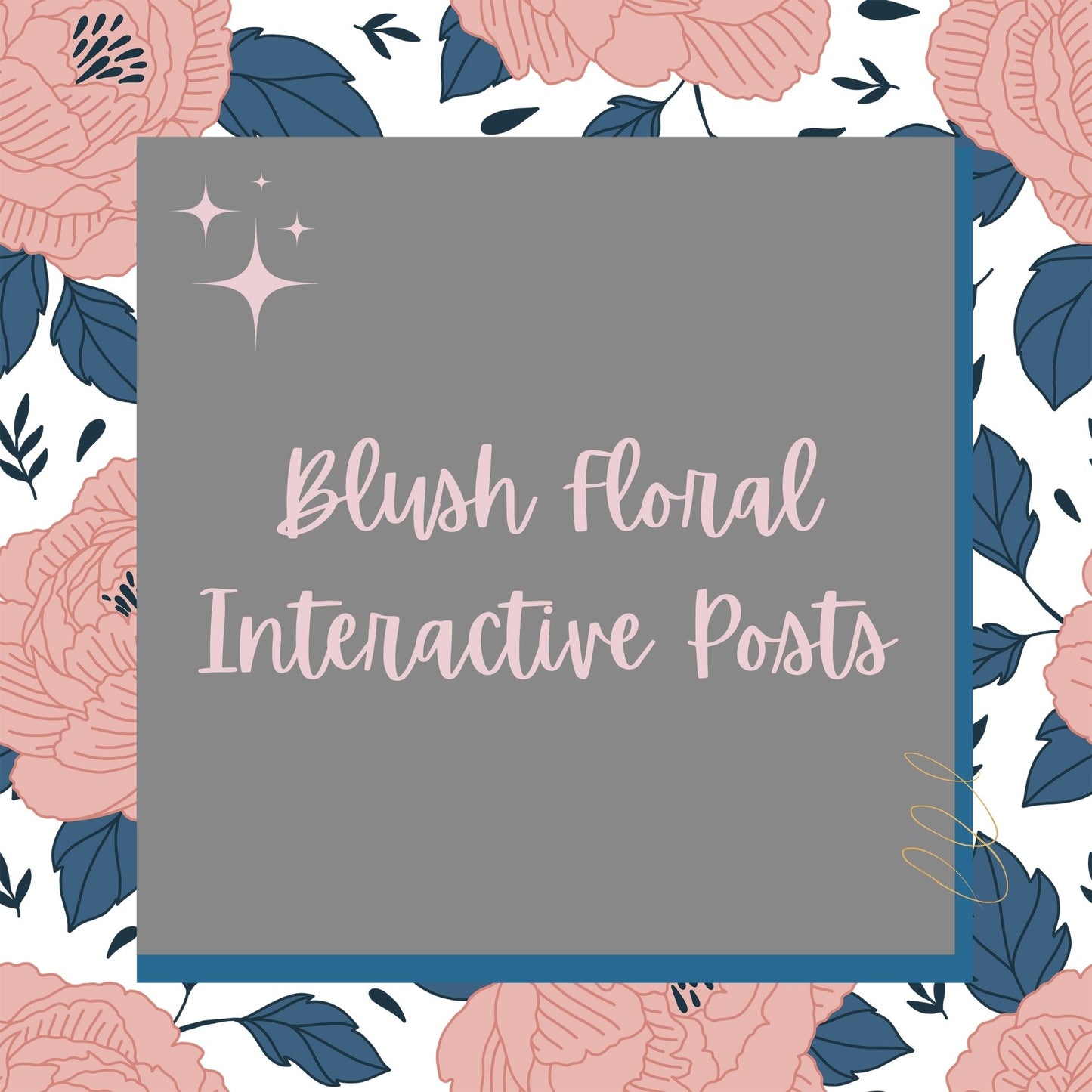 English Blush Floral Graphics Posts Bundle