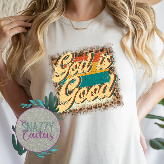 God Is Good Vintage Cheetah Tee