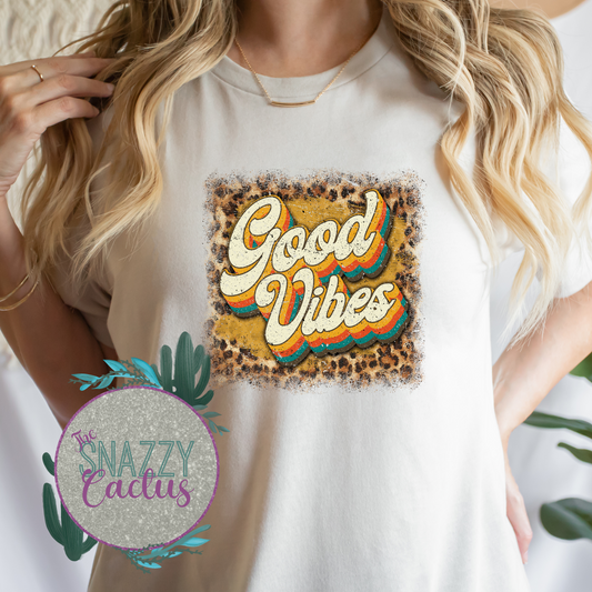 Good Vibes Vintage Cheetah Tee