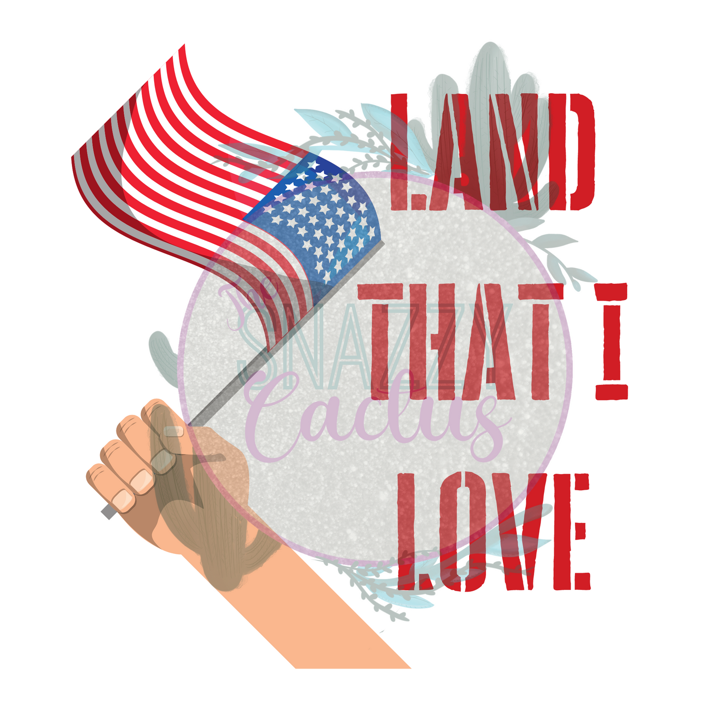 Land That I Love Stencil PNG ONLY