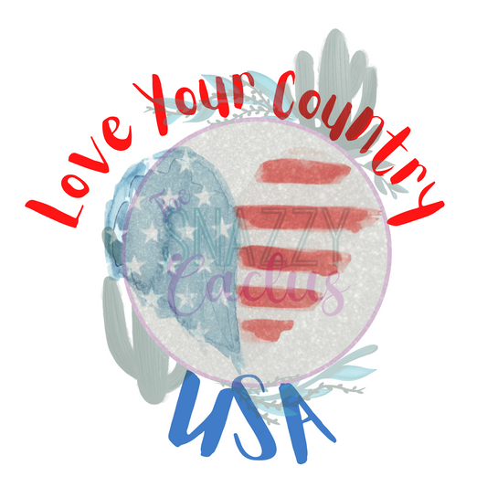 Love Your Country USA PNG ONLY
