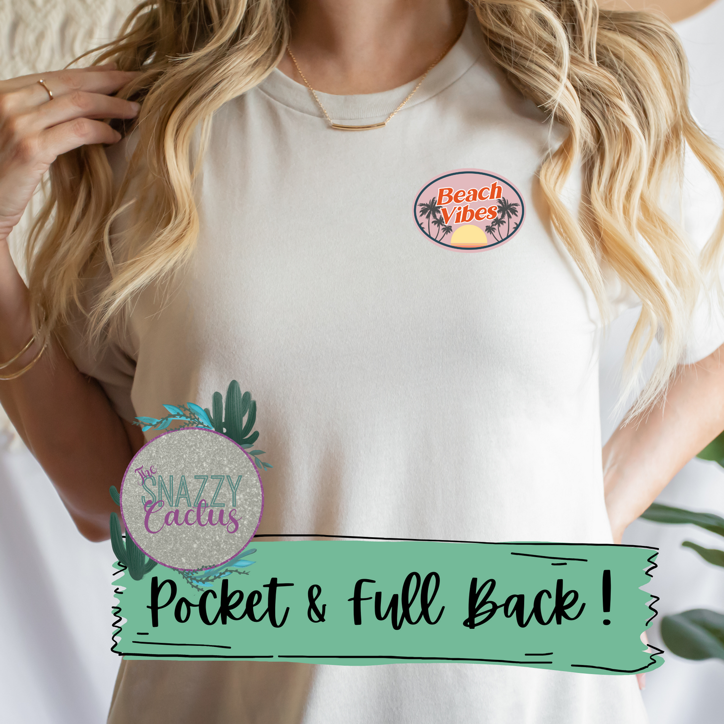 Beach Vibes Pocket Retro Tee