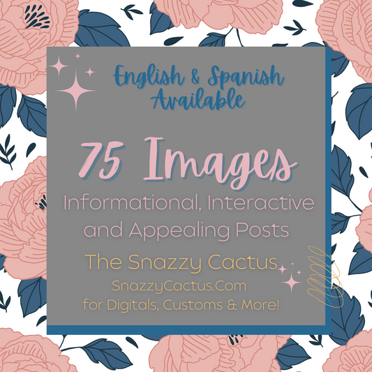 English Blush Floral Graphics Posts Bundle